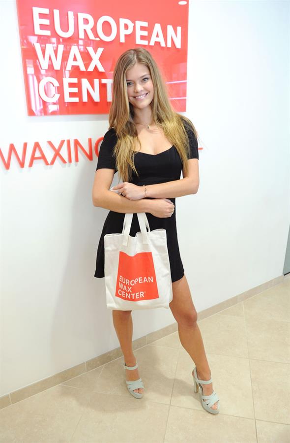 Nina Agdal at European Wax Center for The Natural Brow Powder launch in New York - August 14, 2013 