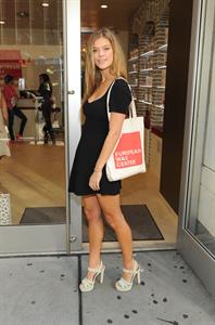 Nina Agdal at European Wax Center for The Natural Brow Powder launch in New York - August 14, 2013 