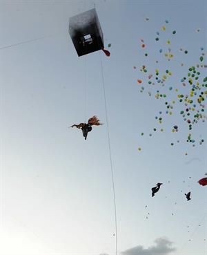 Alecia Moore (Pink) performing at the O2 Wireless festival in London on July 2, 2011