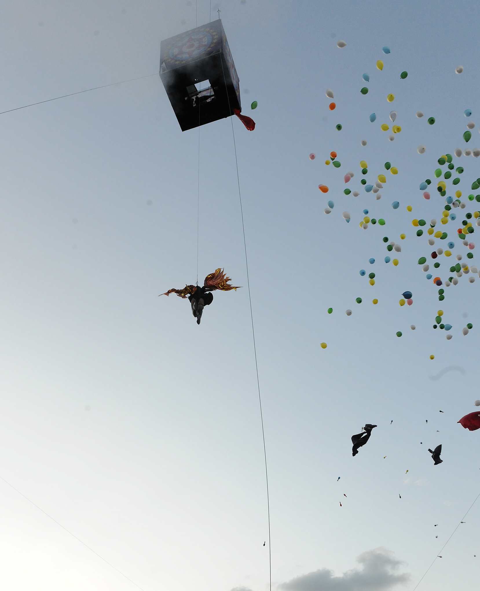 Alecia Moore (Pink) performing at the O2 Wireless festival in London on July 2, 2011