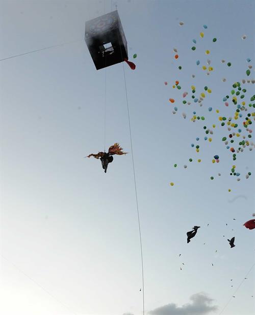 Alecia Moore (Pink) performing at the O2 Wireless festival in London on July 2, 2011