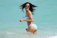 Padma Lakshmi in a bikini on the beach in Miami, Florida - December 8, 2012 