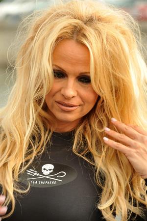 Pamela Anderson Launches Sea Shepherds Operation Zero Tolerance Whale Defense Campaign on November 2, 2012 