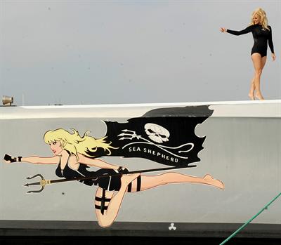 Pamela Anderson Launches Sea Shepherds Operation Zero Tolerance Whale Defense Campaign on November 2, 2012 