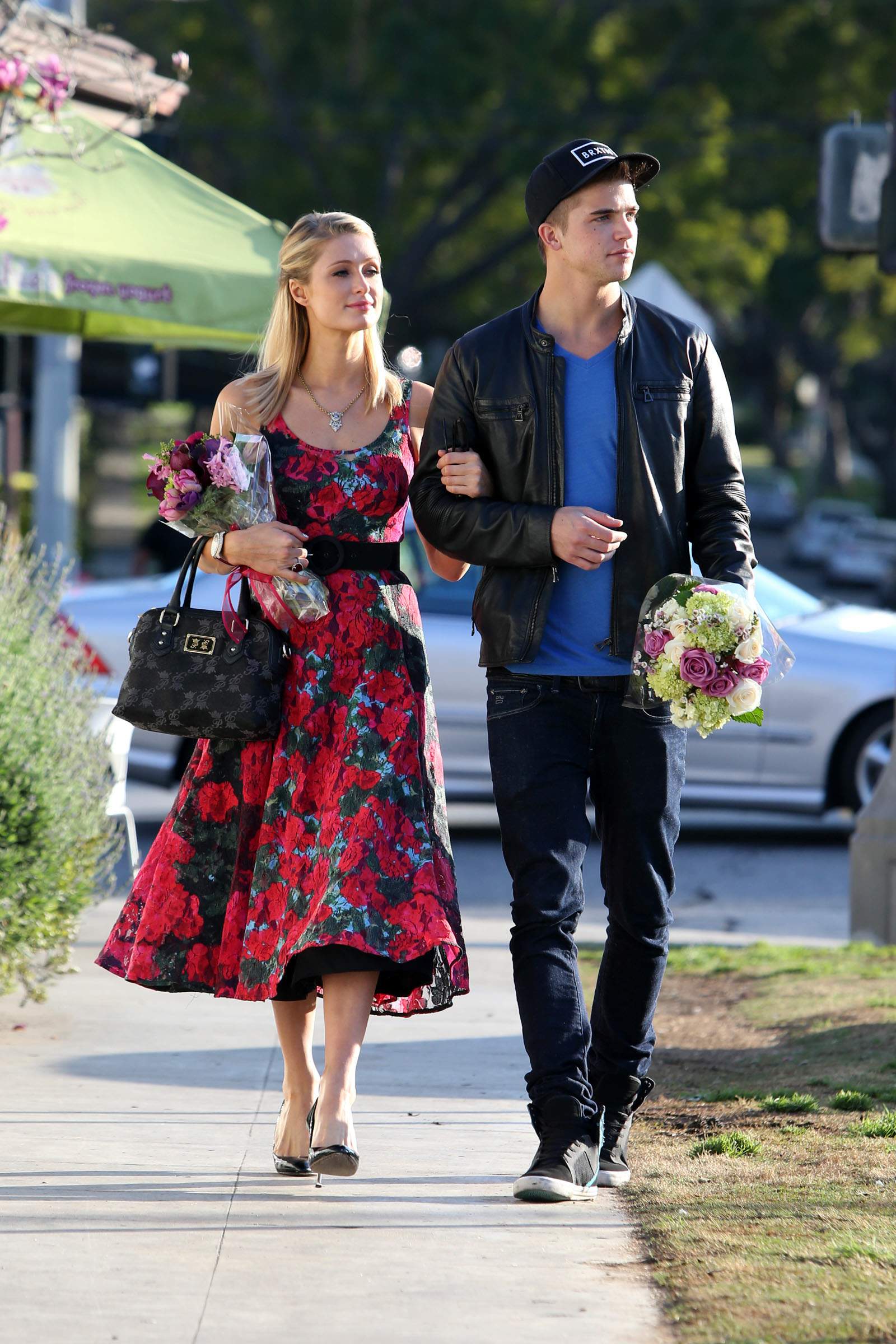 Paris Hilton and River Viiperi get in the mood for Valentine's Day with a romantic shopping trip in LA 2/11/13 