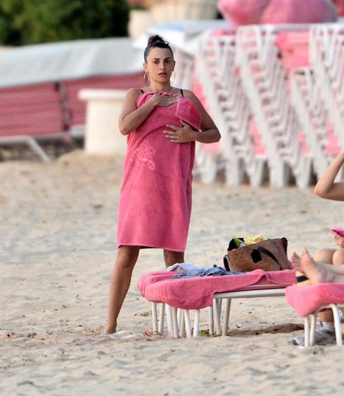 Penelope Cruz holidaying in Barbados 3/13/13  