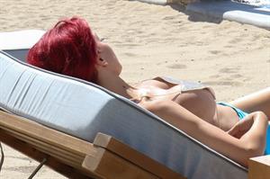 Farrah Abraham suntanning in Greece on September 24, 2017