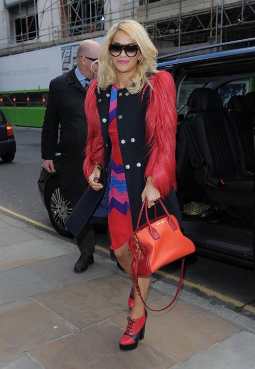 Rita Ora Leaving OMD Advertising Agency in London, England (November 5, 2012) 