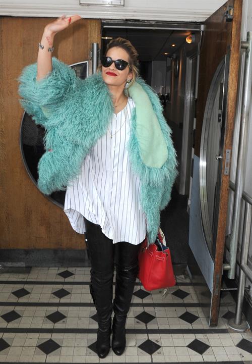 Rita Ora - Arriving to BBC Maida Vale Studios in London August 10, 2012
