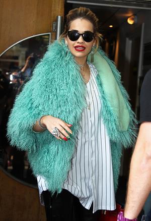 Rita Ora - Arriving to BBC Maida Vale Studios in London August 10, 2012