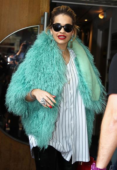 Rita Ora - Arriving to BBC Maida Vale Studios in London August 10, 2012