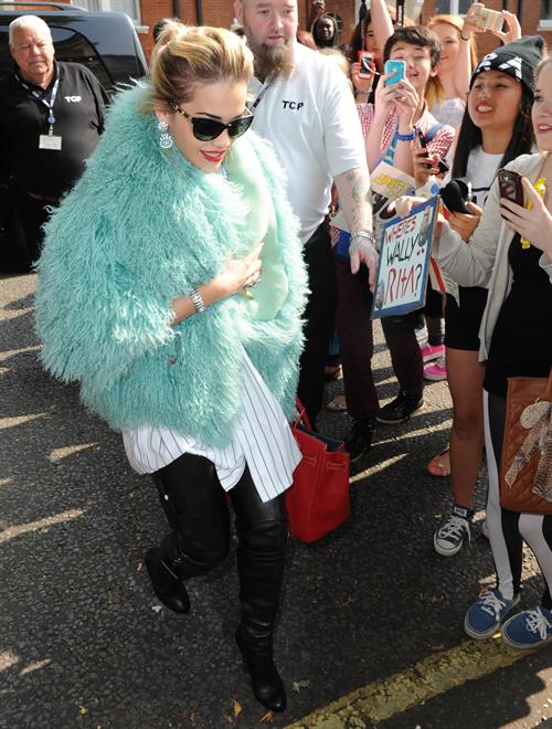 Rita Ora - Arriving to BBC Maida Vale Studios in London August 10, 2012