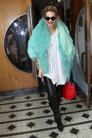 Rita Ora - Arriving to BBC Maida Vale Studios in London August 10, 2012