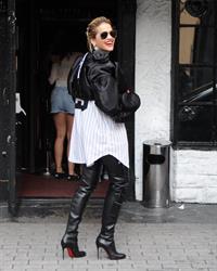 Rita Ora - leaving the BBC Maida Vale Studios in London 10 August 2012