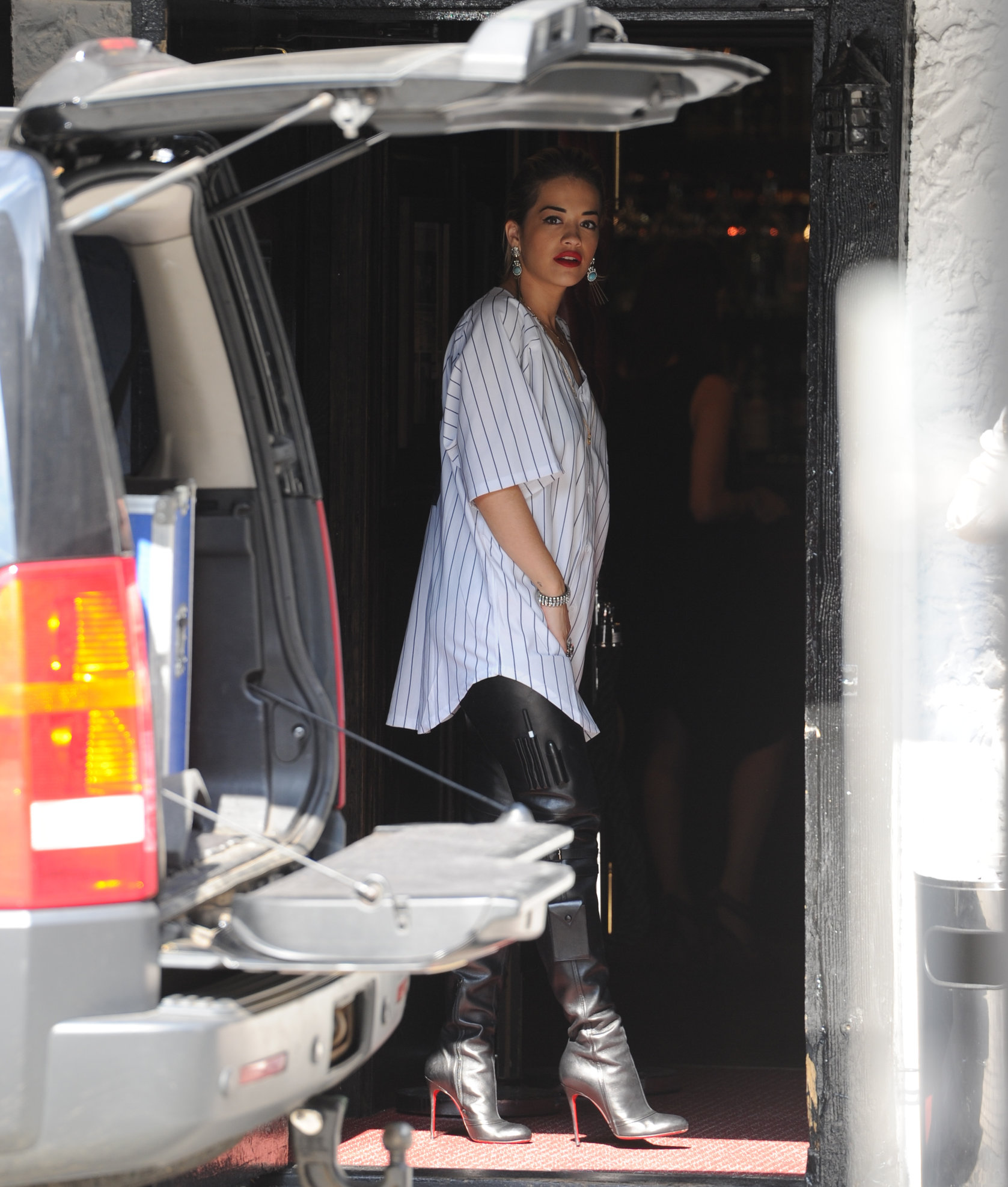 Rita Ora - leaving the BBC Maida Vale Studios in London 10 August 2012