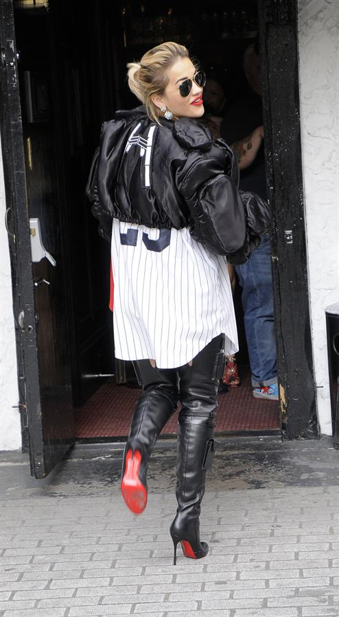 Rita Ora - leaving the BBC Maida Vale Studios in London 10 August 2012