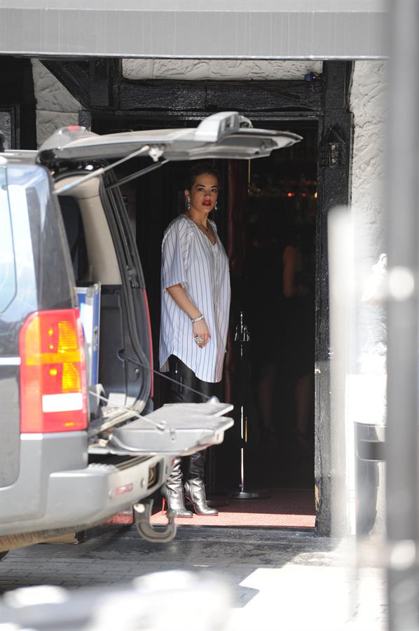 Rita Ora - leaving the BBC Maida Vale Studios in London 10 August 2012