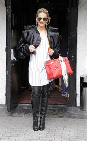 Rita Ora - leaving the BBC Maida Vale Studios in London 10 August 2012