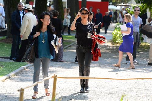 Salma Hayek Visiting the Biennale in Venice May 30, 2013