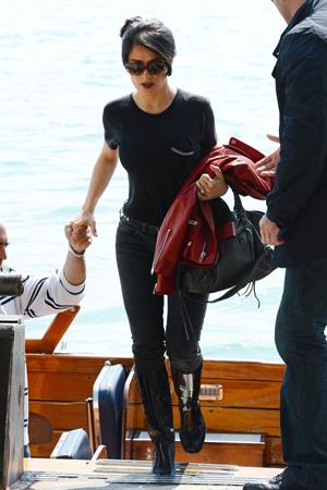 Salma Hayek Visiting the Biennale in Venice May 30, 2013