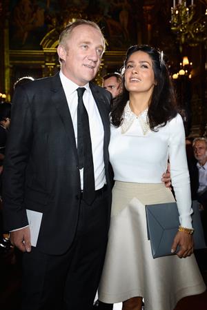 Salma Hayek at the Stella McCartney fashion show at Paris Fashion Week - Sep. 30, 2013 