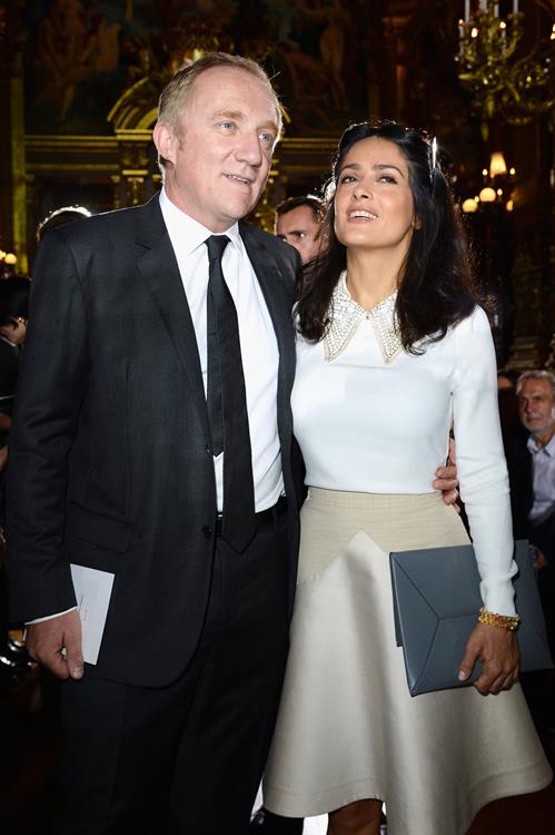 Salma Hayek at the Stella McCartney fashion show at Paris Fashion Week - Sep. 30, 2013 
