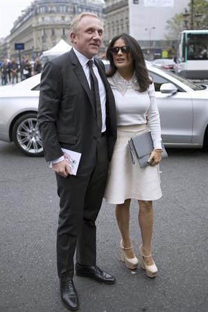 Salma Hayek at the Stella McCartney fashion show at Paris Fashion Week - Sep. 30, 2013 