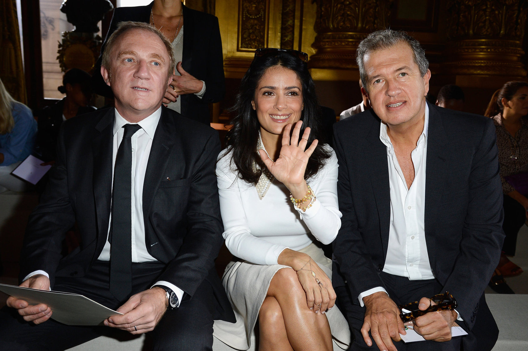 Salma Hayek at the Stella McCartney fashion show at Paris Fashion Week - Sep. 30, 2013 