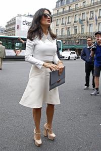 Salma Hayek at the Stella McCartney fashion show at Paris Fashion Week - Sep. 30, 2013 