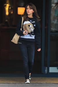 Samia Ghadie Leaving hotel in Borehamwood, January 14, 2013