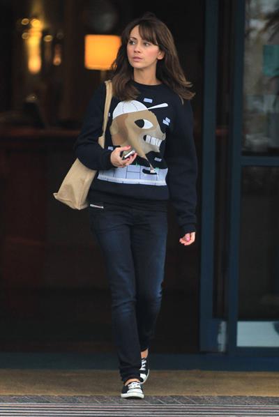 Samia Ghadie Leaving hotel in Borehamwood, January 14, 2013
