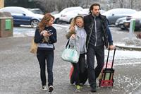 Samia Ghadie Leaving hotel in Borehamwood, January 14, 2013