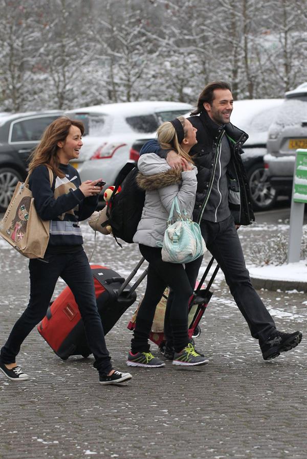 Samia Ghadie Leaving hotel in Borehamwood, January 14, 2013