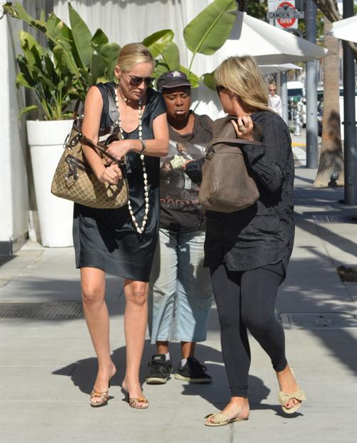 Sharon Stone leaves Villa Blanca restaurant in Beverly Hills October 2, 2012 