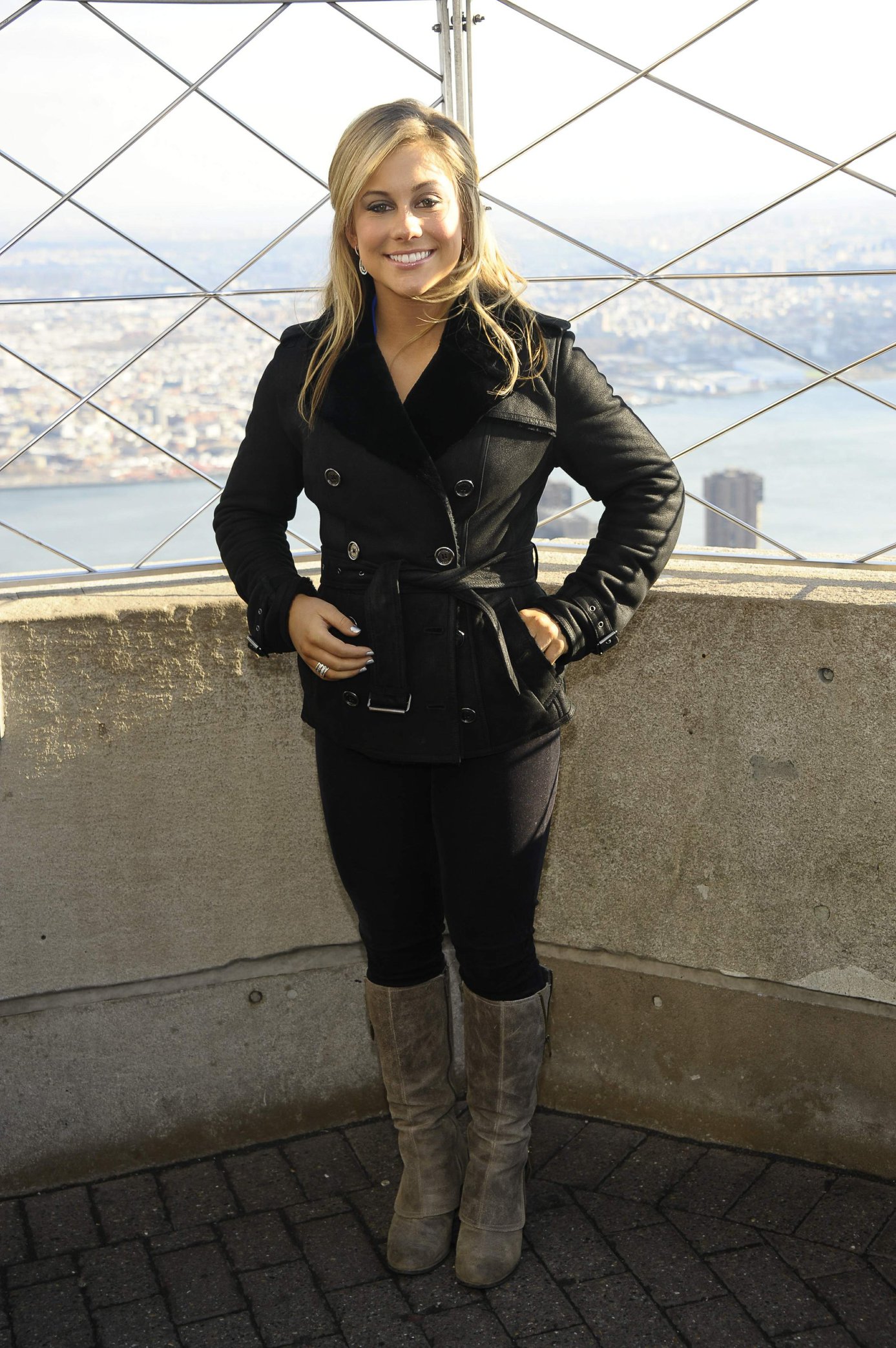 Shawn Johnson Visits The Empire State Building November 28, 2012