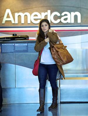 Shiri Appleby departing from LA Airport Sept 30, 2012  