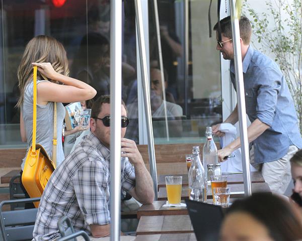 Sophia Bush and Topher Grace Have Lunch Together on July 27, 2012, Los Angeles, California