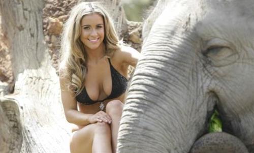 Ellie Gonsalves in a bikini