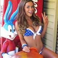 Ellie Gonsalves in a bikini