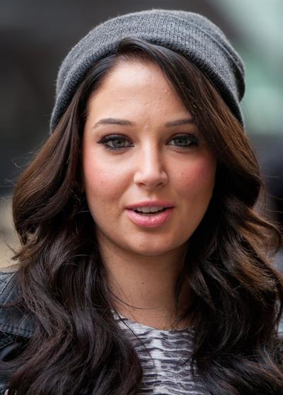 Tulisa Contostavlos outside BBC Radio One in London October 3, 2012 