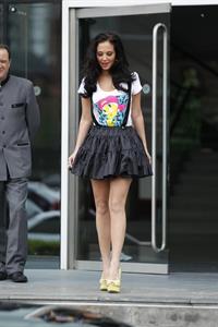 Tulisa Contostavlos - Leaving The Lowry Hotel in Manchester Heading to X Factor (June 5, 2012)
