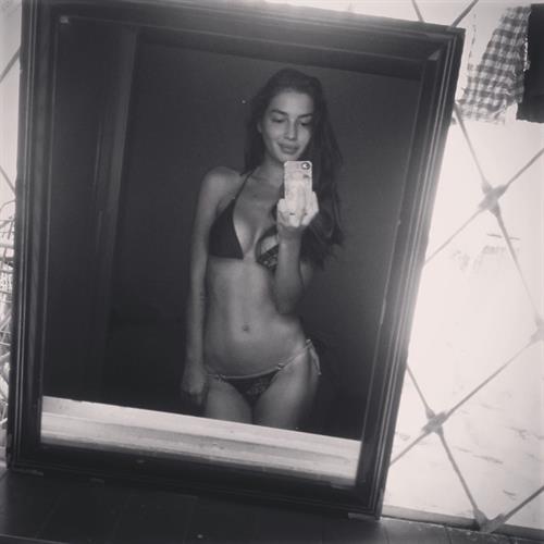 Valeriya Volkova in a bikini taking a selfie