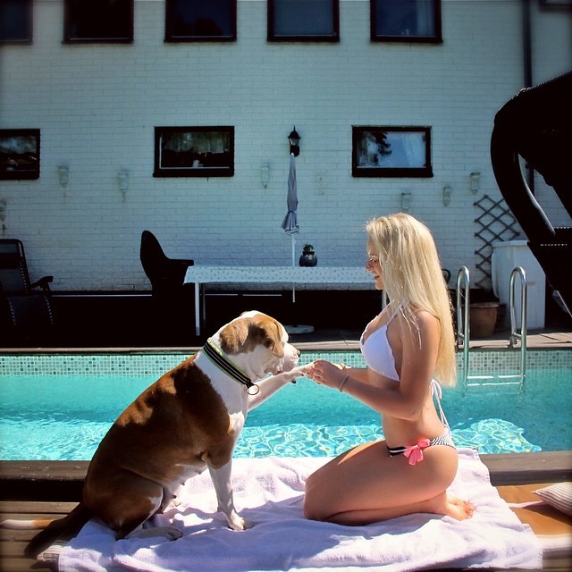 Anna Nyström in a bikini