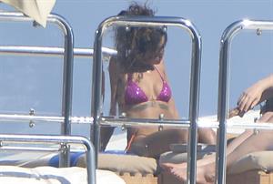 Rihanna enjoying a break on a yacht in Ponza August 29, 2014