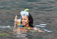 Rihanna enjoying a break on a yacht in Ponza August 29, 2014