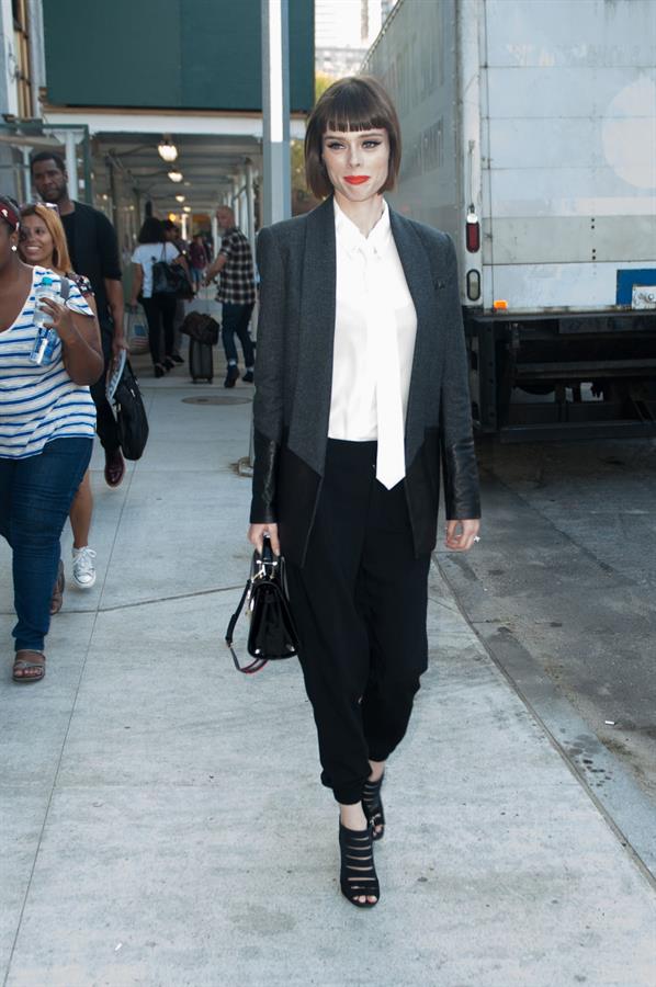 Coco Rocha @ NYC fashion week September 4, 2014