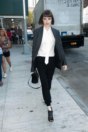 Coco Rocha @ NYC fashion week September 4, 2014