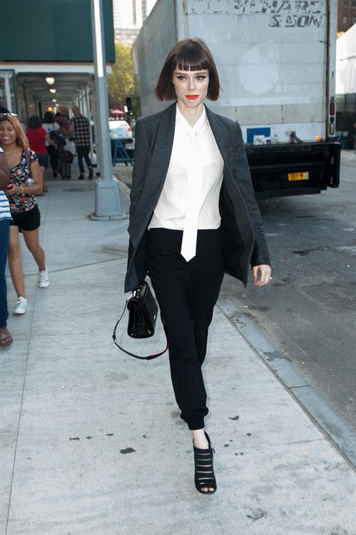Coco Rocha @ NYC fashion week September 4, 2014
