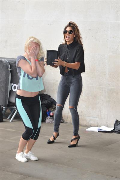 Nicole Scherzinger arriving at BBC Radio 1 studio August 26, 2014