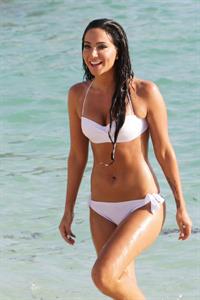 Tulisa Contostavlos in a bikini on the beach in Bermuda August 21, 2014